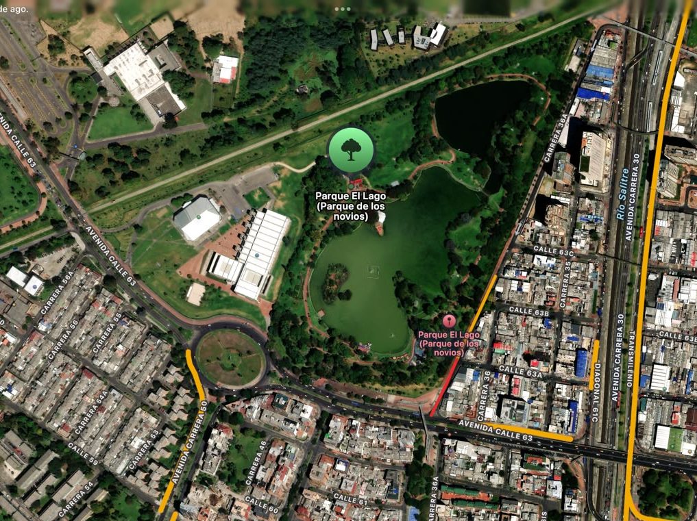 Ubicación del parque de los novios

